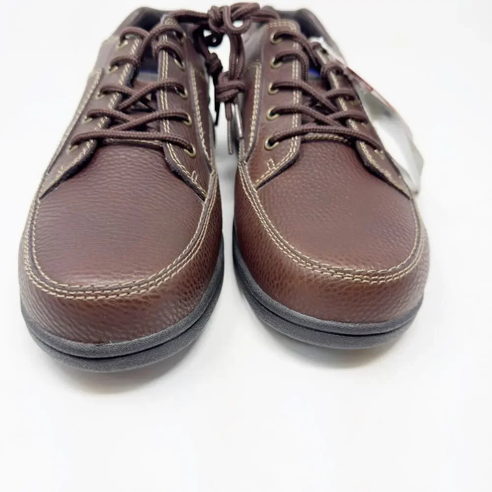 NWT Dr. Scholl's Men's Wide Width Gel Cushion Lace Up Brown Loafer Shoe 8.5